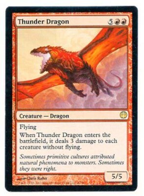 THUNDER DRAGON X1 MAGIC Mtg KNIGHTS vs. DRAGONS LIGHT PLAY (LP)  2011