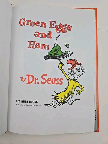 VTG Dr. Seuss The Cat in the Hat And Green Eggs And Ham Vintage 1986 Lot of 2 - Picture 4 of 6