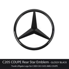 Mercedes C Class C205 Coupe Gloss Black Rear Star Badge 2015-2023 OE A2058100018