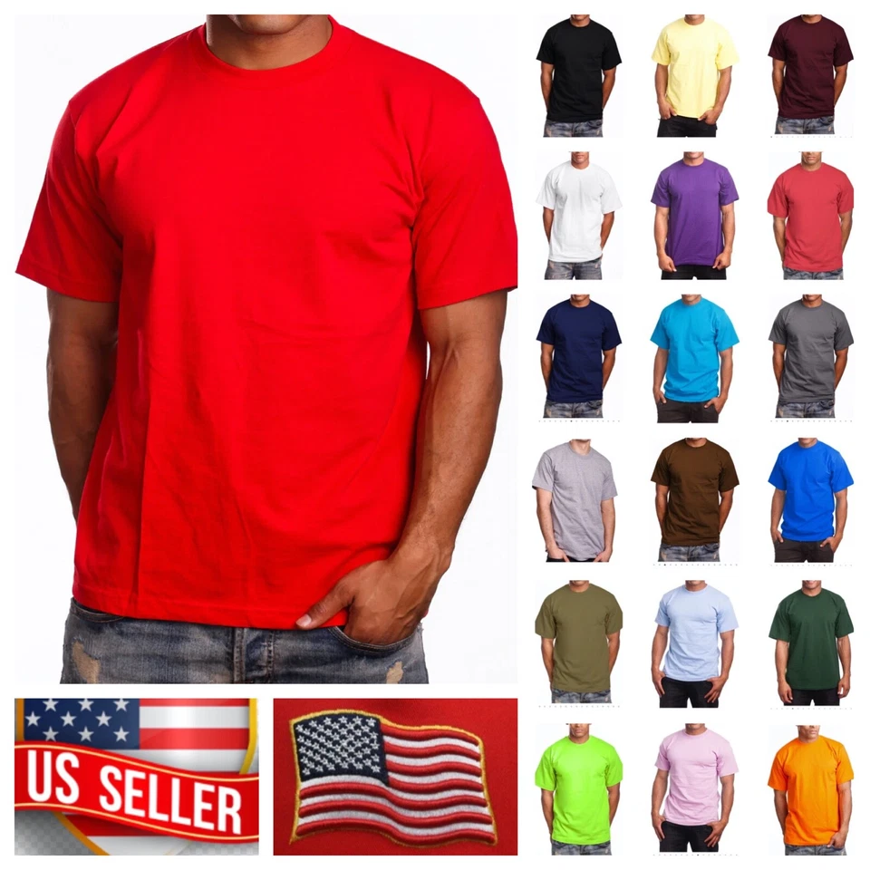 Lote de camisetas para hombre MAX HEAVY WEIGHT cuello redondo S-7X LT-5XLT camiseta grande alta lisa Foto 3 de 4