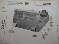 Original Sams Photofact Manual DAVID BOGEN R-604 175