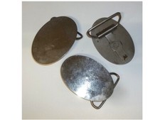 3 wkładki z klamrą pokrytą skórą 1 7/8" x 2 13/16" każda