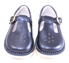 DE OSU -Spain -SALE -Girls Navy Leather Dress School Shoes -European -Size 4-9