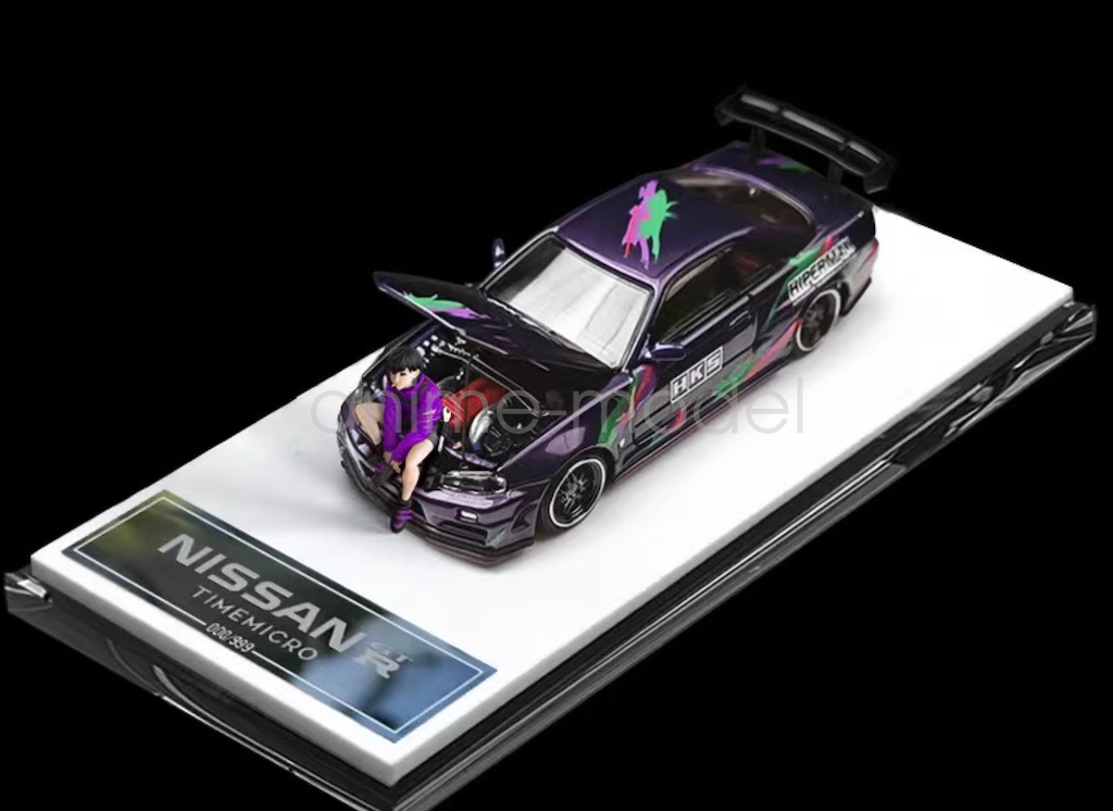 1/64 スカイライン Skyline GT-R R34 Z-Tune 1/64 Alloy diecast car model Nissan Skyline GT-R R34 Z-tune