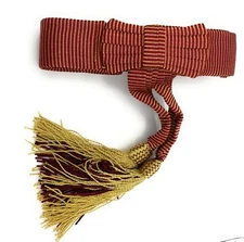 Sash,Waist Sash Belt Scots Guards Officer’s Gold and Crimson State Sash R226