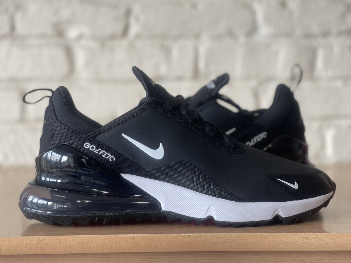 Nike Air Max 270 G Golf Shoes Men Sz 11.5 Black White CK6483