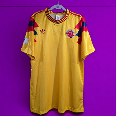 COLOMBIA HOME World Cup 90 - JERSEY RETRO- VALDERRAMA 10 - Large