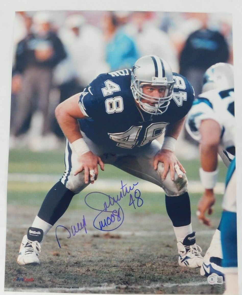 Daryl Moose Johnston Signed Dallas Cowboys 16x20 Photo Beckett COA