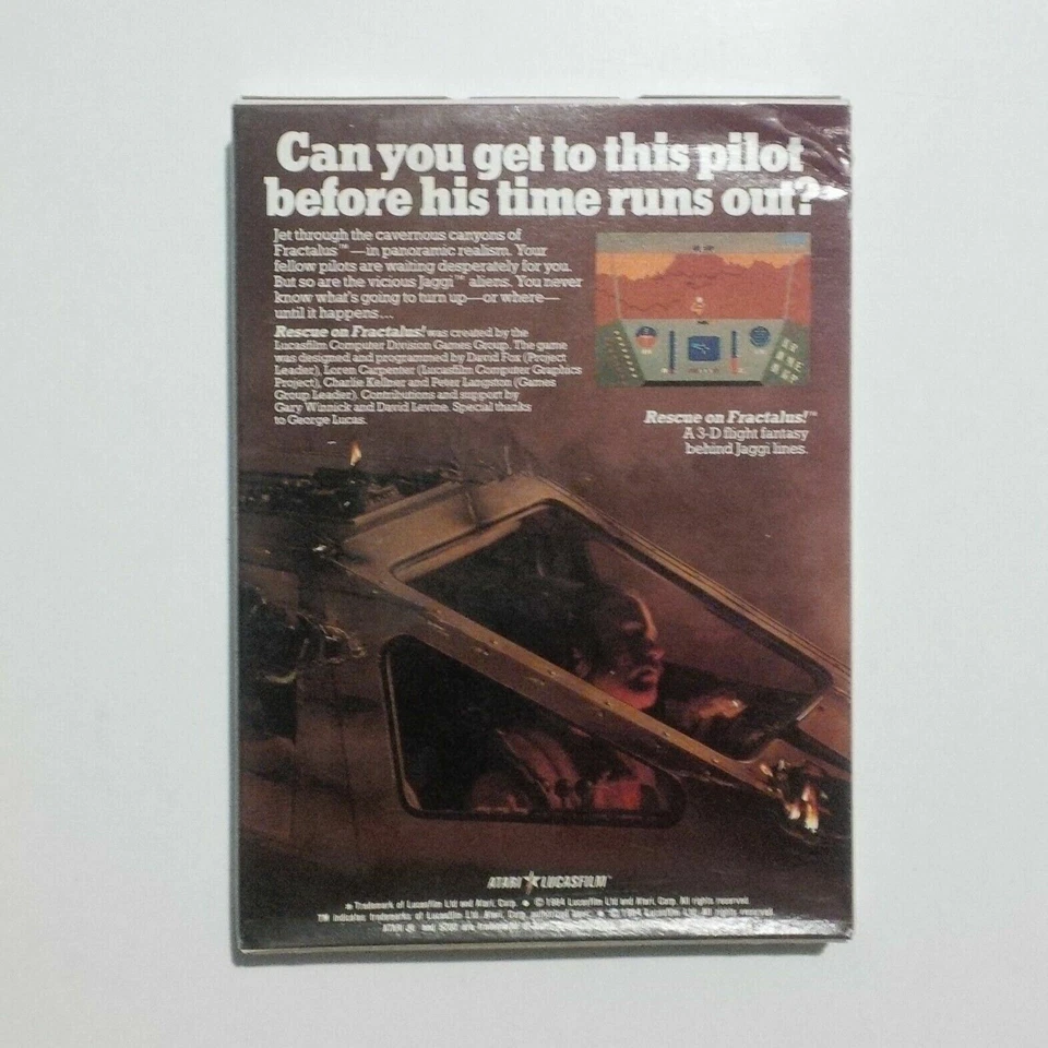 Atari 5200 SuperSystem LucasFilm Rescue on Fractalus 1984 Star Wars George Lucas - Image 2 of 4