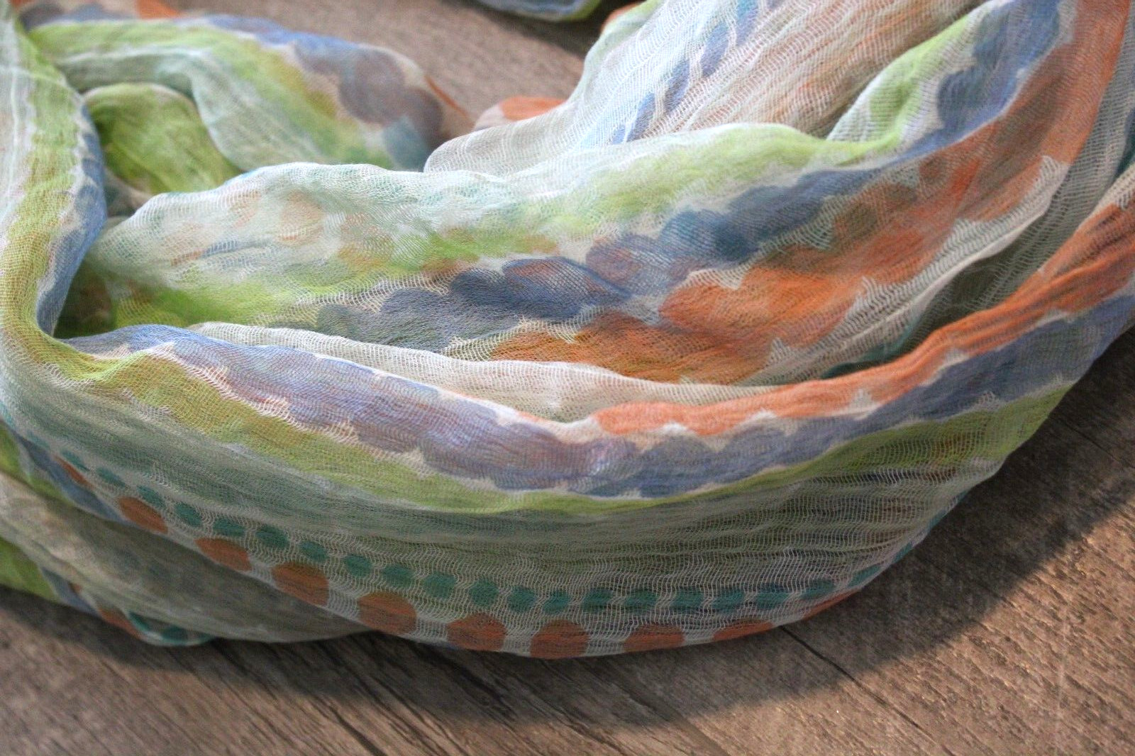 Lightweight Infinity Loop Accent Scarf Muted Oran… - image 9