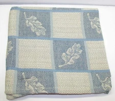 (6) Cotton Park Cottage Napkins ~ Blue Cream Oak Leaves ~ 18" x 18" Square *NEW*