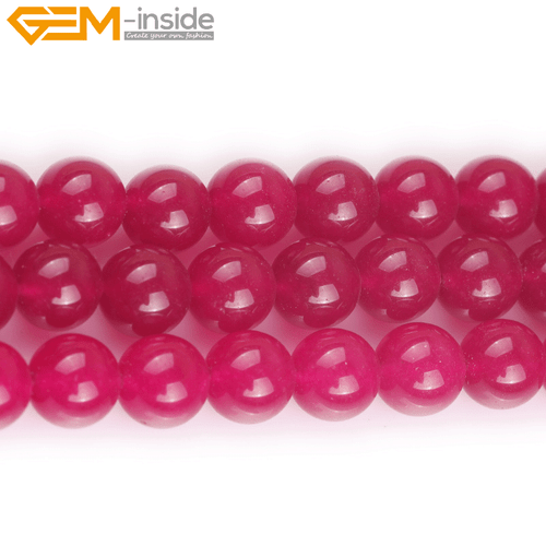 4mm 6mm 8mm 10mm 12mm 14mm Plum Jade Gemstone Round Beads For Jewelry Making 15" - Picture 40 of 49