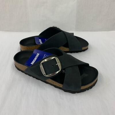 Birkenstock New w/o Box Siena Big Buckle Black Oiled Leather  display picture 1