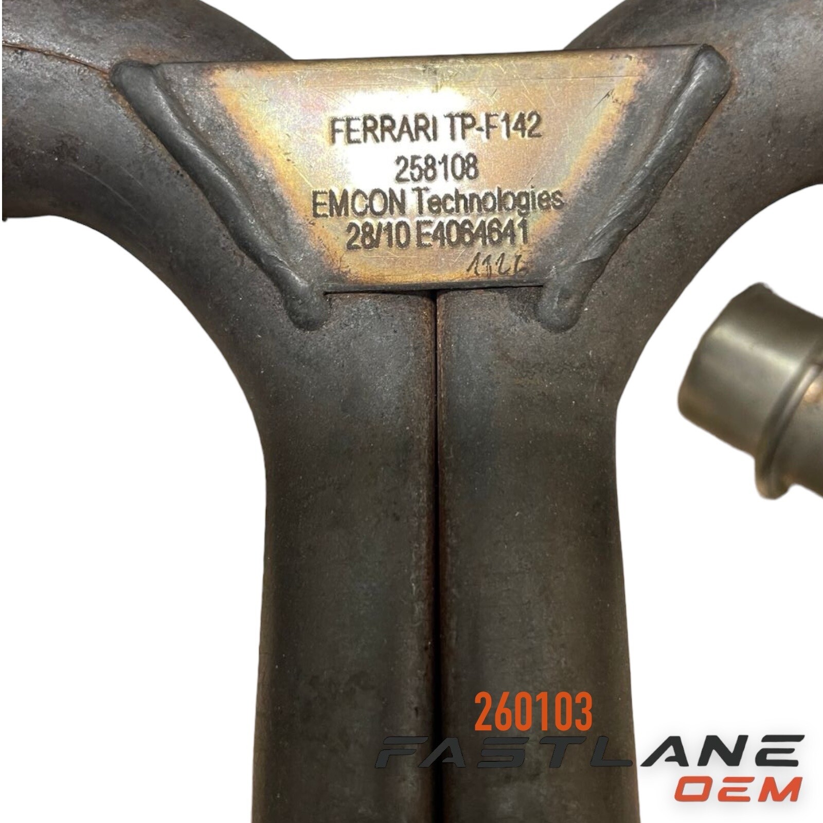 2010-2015 FERRARI 458 ITALIA REAR ENGINE PIPE SECTION ASSEMBLY OEM 260103