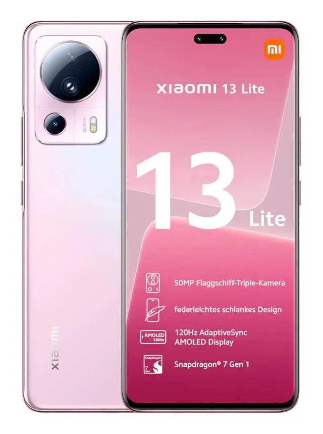  Xiaomi 13 Lite 5G + 4G LTE (256 GB + 8 GB) desbloqueado global  6.55 pulgadas 50MP (solo Tmobile Mint USA Market) + (cargador rápido de 51  W para automóvil) (rosa ite (versión global)) : Celulares y Accesorios