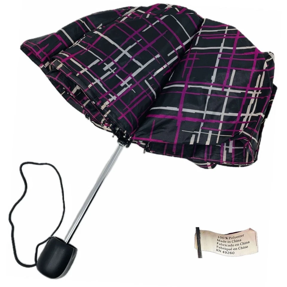 Mini paraguas a cuadros Foto 2 de 2