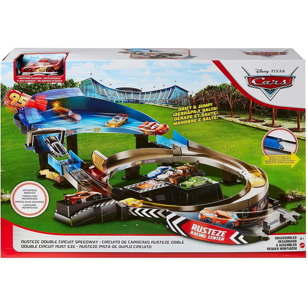 Disney Pixar Cars Rust-Eze Double Track for Toy Cars New Set