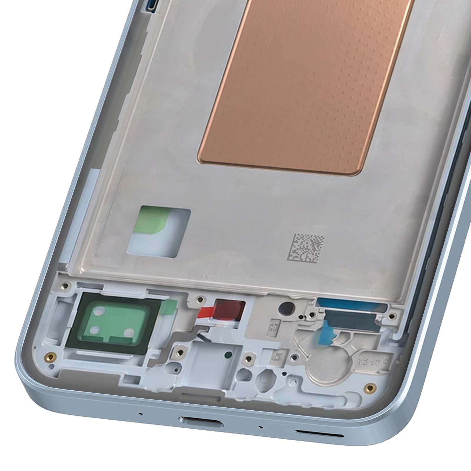 Châssis central de rechange pour Galaxy A35 couleur bleu clair - 3