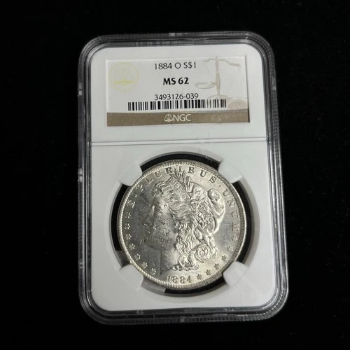 1884-O MORGAN SILVER DOLLAR NGC MS62