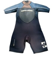 SeaDoo Stallion BRP Shorty Wetsuit Men Medium UltraFlex Zip Stash Pocket