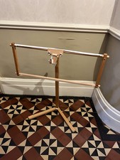 Large Adjustable Floor Cross Stitch Frame 360° Rotating Embroidery Stand VG Cond