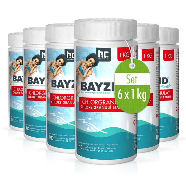 Chlorgranulat Pool 6 X 1Kg - Schnell LöSlich Desinfektion Schnell Chlor Granulat-image