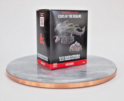 WizKids Icons of the Realms Promo Mini Black Dragon Wyrmling & Black Dragon Egg