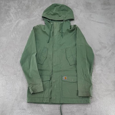 Carhartt WIP X'Battle Parka Jacket Mens Small Green Full Zip Utility Outdoor