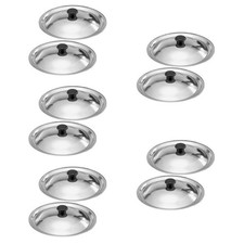 Juego de 10 tapas de sartén reutilizables de acero inoxidable para uso universal de cocina