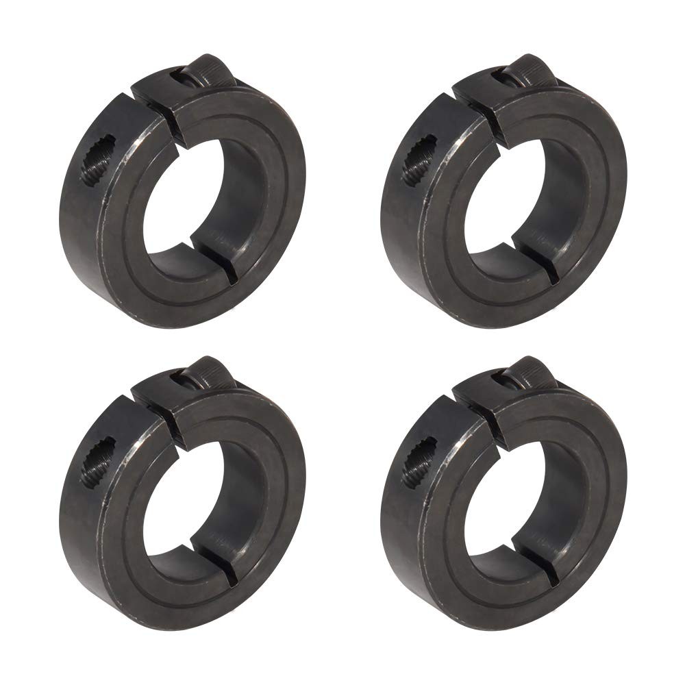 Azssmuk Single Split Clampon Shaft Collars Of Metal Material 1/2 Inch Bore Set S
