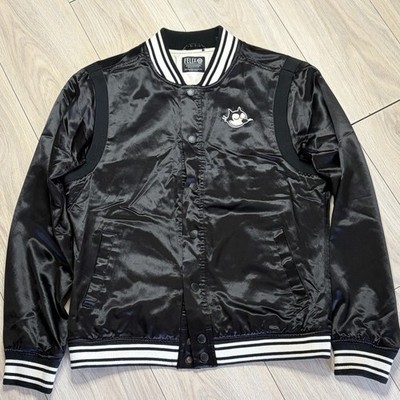 Scotch & Soda Felix The Cat Varsity Jacket Black Size Large | eBay