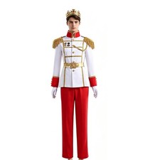 Disfraz de príncipe con guantes, traje de príncipe para Halloween, real