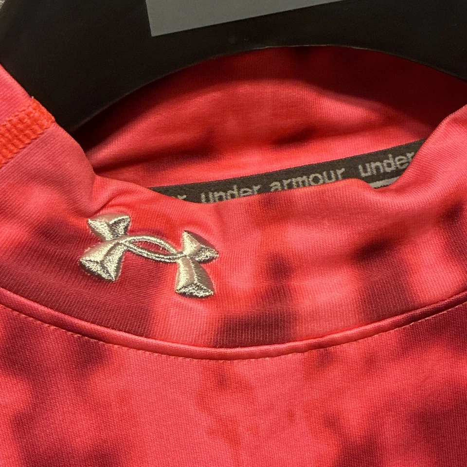 Camisa Atlética Under Armour Para Mujer Talla Mediana Ajustada Cold Gear Rosa Manga Larga Foto 2 de 4