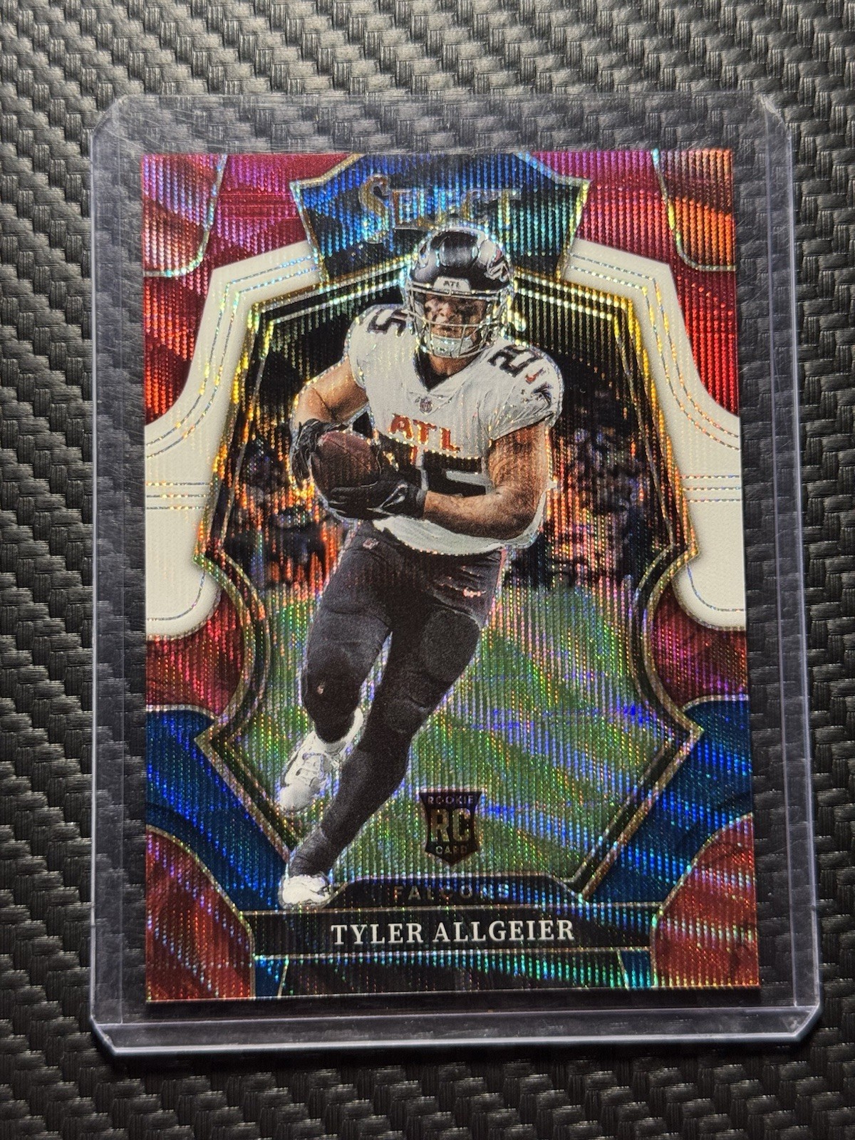Tyler Allgeier Panini Select #105 Orange Die Cut
