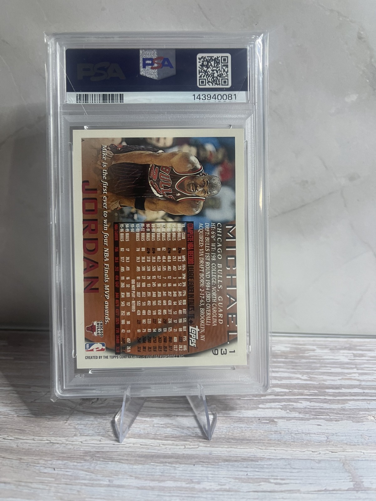 1996-97 Topps - Michael Jordan #139 PSA 9 view 2