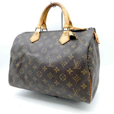 LOUIS VUITTON Speedy 30 M41526 Monogram Shoulder Hand Bag PVC Padlock 1025