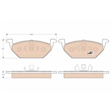 Satz Bremsbeläge Bremsklötze vorne für VW Polo 6N2 4 9A4 9N 9N2 5 602 | 24113