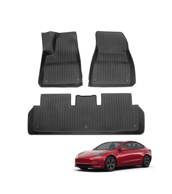 PM Auto Set of 3 Floor All-Weather TPE Floor Mats Liner Carpet Replacement fo...