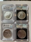4 Coins 2  Each. 2024 Morgan & Peace Dollar ICG MS70 Commemorative Modern Silver