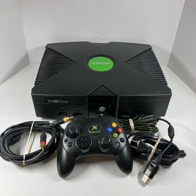 Original Xbox Console System OEM S Controller, Cables, WORKS