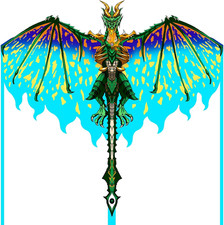 Dragon Kite for Kids  Adults, Easy to Fly Best Beach Kites for Beginners, 300Ft