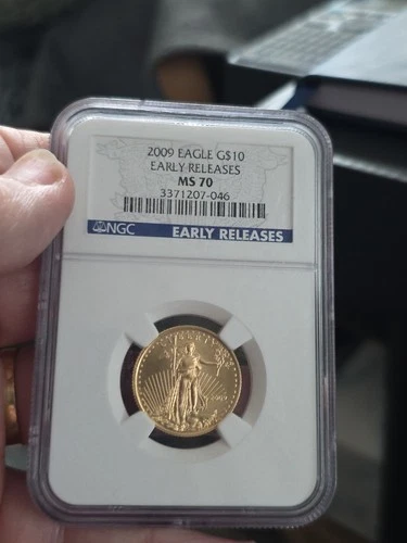 2009 MS70 NGC Blue Label Early Releases $10 Gold Eagle Coin