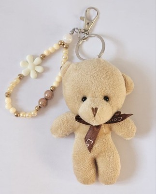Süßer Teddybär Plüsch-Schlüsselanhänger 12 cm Stofftier Taschenanhänger Schlüsselring Kinder Geschenk UK