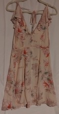 NWT Forever 21 Multicolor Floral Mini Dress Ruffles and Tied Flirty Size S