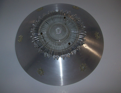 Large Vintage MID CENTURY MODERN Atomic Starburst 3-Chain Ceiling Light Shade
