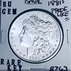 1881 S BU GEM MORGAN SILVER DOLLAR UNC MS+++ U.S. MINT RARE COIN 8763
