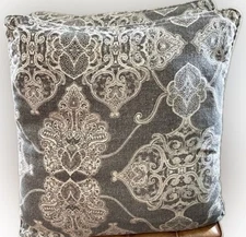 Pottery Barn Set Of 3 Alana Medallion Euro Square Pillow Covers Java Brown