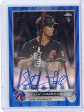 Stuart Fairchild 2022 Topps Chrome Blue Raywave Auto /150 RC Rookie #RA-SF WBC