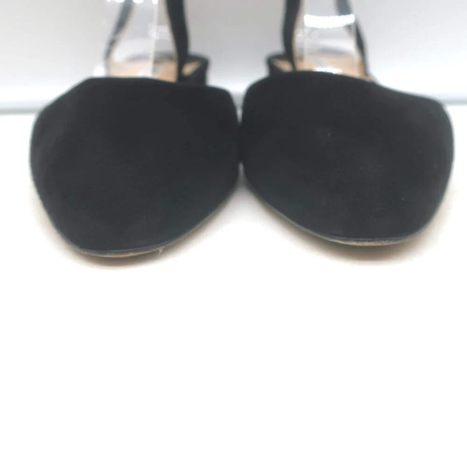 Manolo Blahnik Aspro 低跟露背高跟鞋黑色麂皮绒 35 码 — 第 4/4 张图片