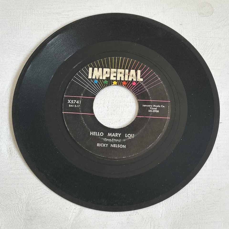 1961 RICKY NELSON Hello Mary Lou / Travelin Man 45 RPM IMPERIAL X5741 Foto 2 de 3